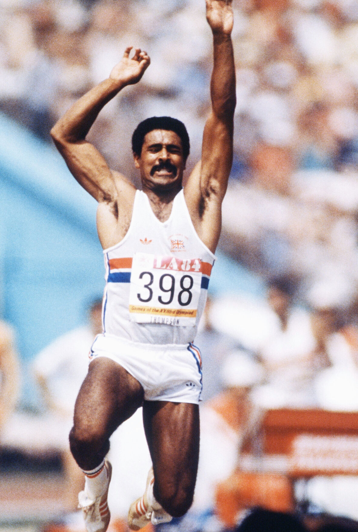 1984: Britain’s Daley Thompson wins his second Olympic decathlon